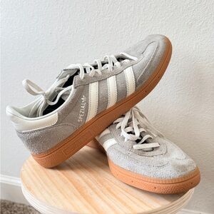 adidas Spezial Suede Sneakers in Light Gray and Gum